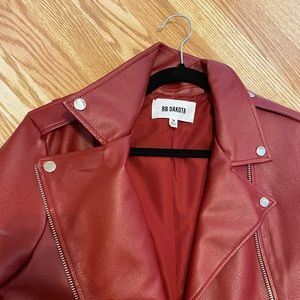 BB Dakota Red Leather Jacket